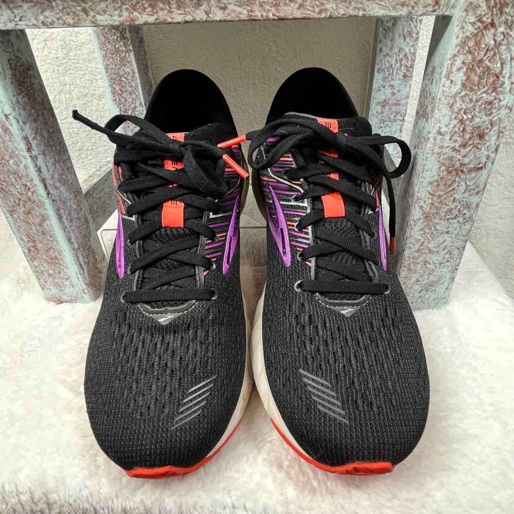 Brooks‎ Adrenaline GTS 19 Women's Running Shoes Black Purple Orange Size 10 - Picture 3 of 8